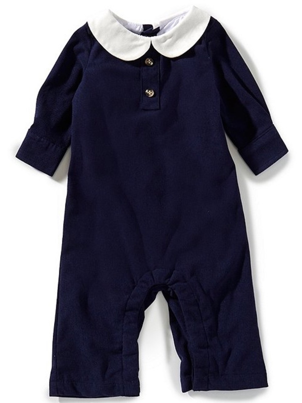 NWT Edgehill Collection Corduroy One-Piece Long Sleeve Romper in Navy Sz 24M